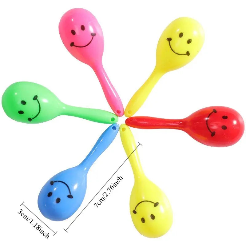 3 Parrot Chewing Toys, Random Color Cute Shaker Bell, Fun Self-Entertainment, Colorful Smile Spoon Ball, Medium-Small Parrots, Bird Cage Accessories