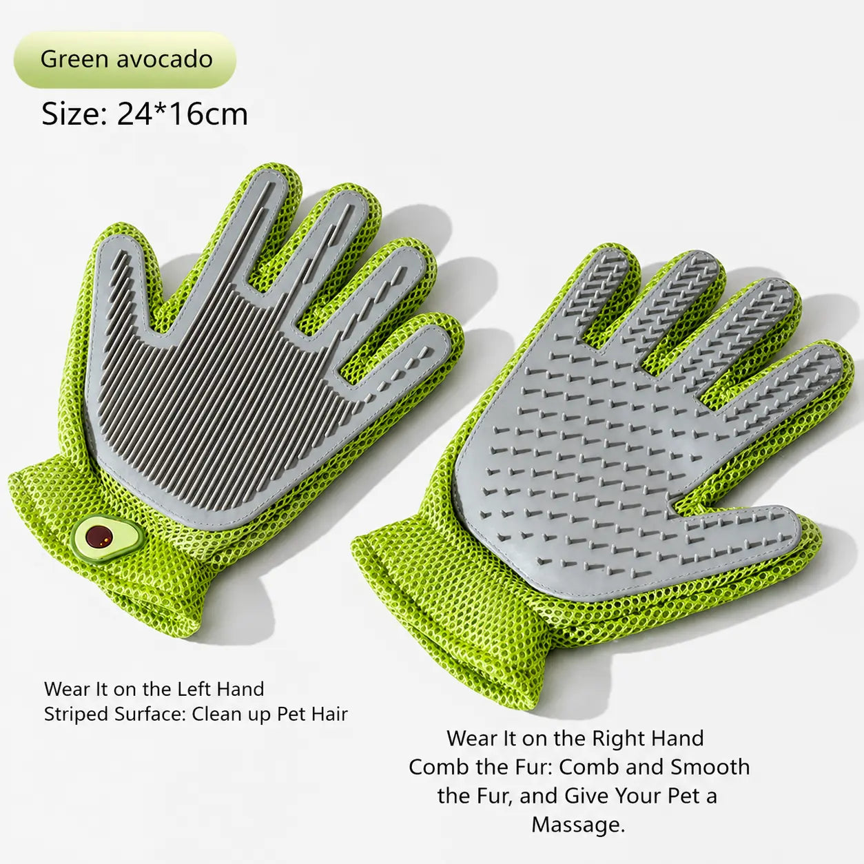 Soft Silicone Grooming Glove for Cats and Dogs - Deshedding Tool with Massage Nodes for Loose Fur Removal