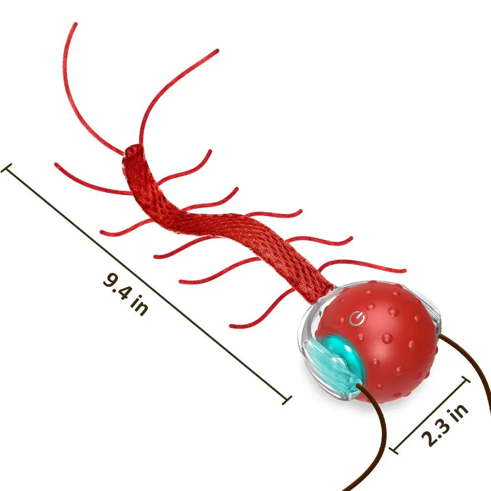 Motorized Interactive Cat Toy - Chirping Sound with Centipede-Style Movement for Indoor Play on Rugs and Carpets