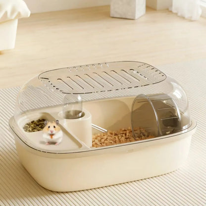 Panoramic Hamster Cage Set, Proper Hamster Cages, Hamster Enclosure, Breathable Design, Includes Running Wheel and Water Bottle, Detachable and Easy to Clean, Hamster Cage Habitat