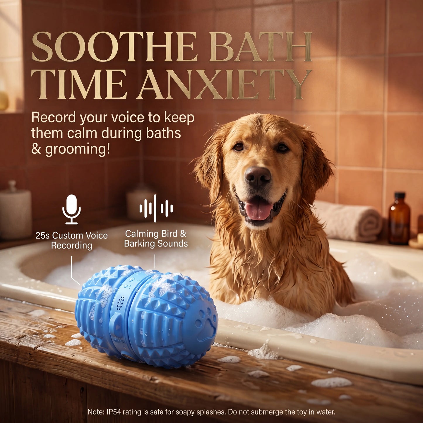 Interactive Automatic Dog Ball Toy – Dual Motors, Voice Recording, Motion Activation, Rope | Rechargeable & Water-Resistant for Small to Medium Dogs