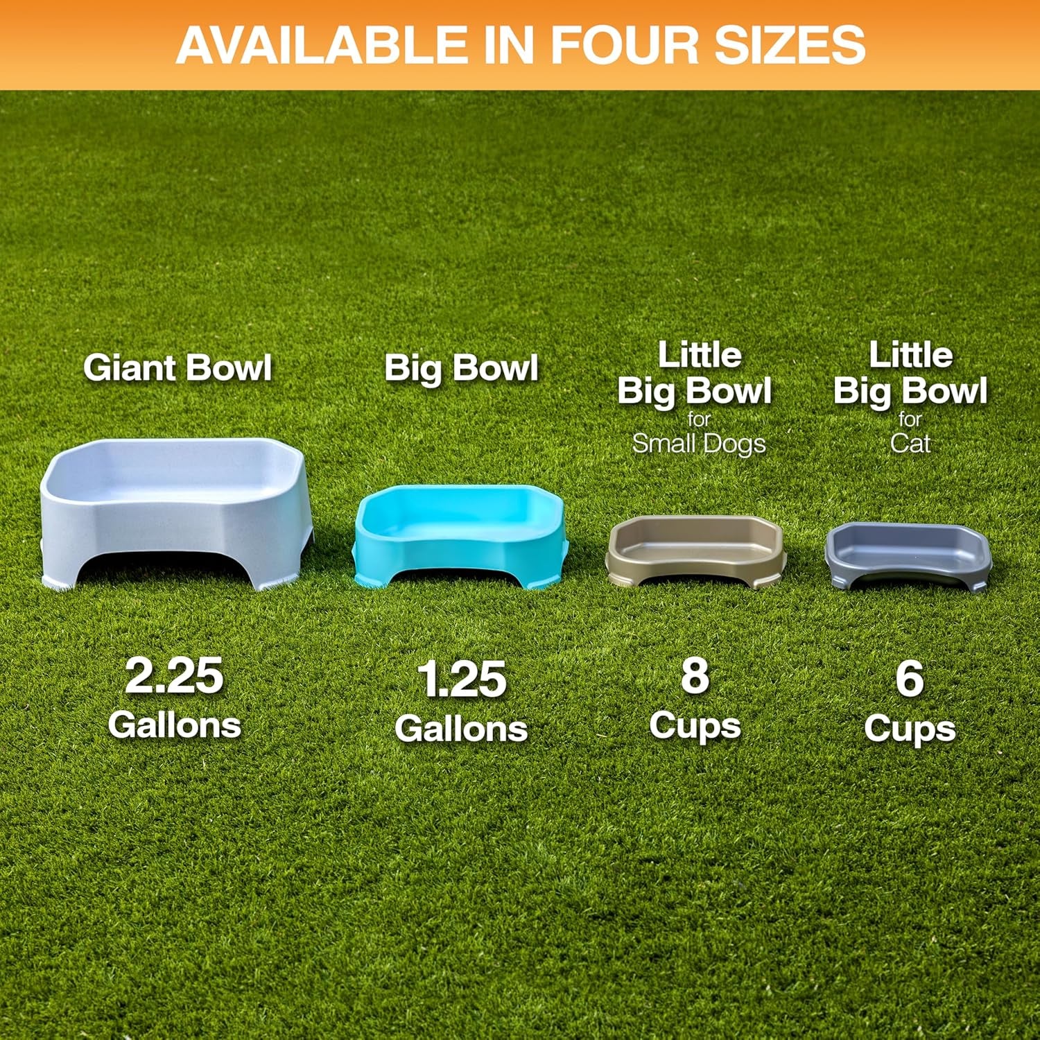 No-Spill Extra Large Dog Water Bowl - 2.25 Gallon Trough Design for Indoor and Outdoor Use (Vanilla Bean)