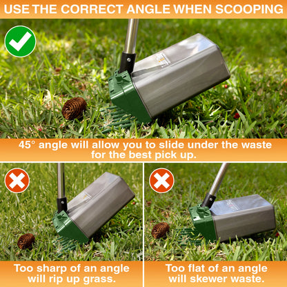 NEATER PETS Lift N' Bag Dog Pooper Scooper 2.0, 22” Pole Version - Scoop-To-Bag Design, One-Handed Operation, Extra-Large Bags, Made in USA