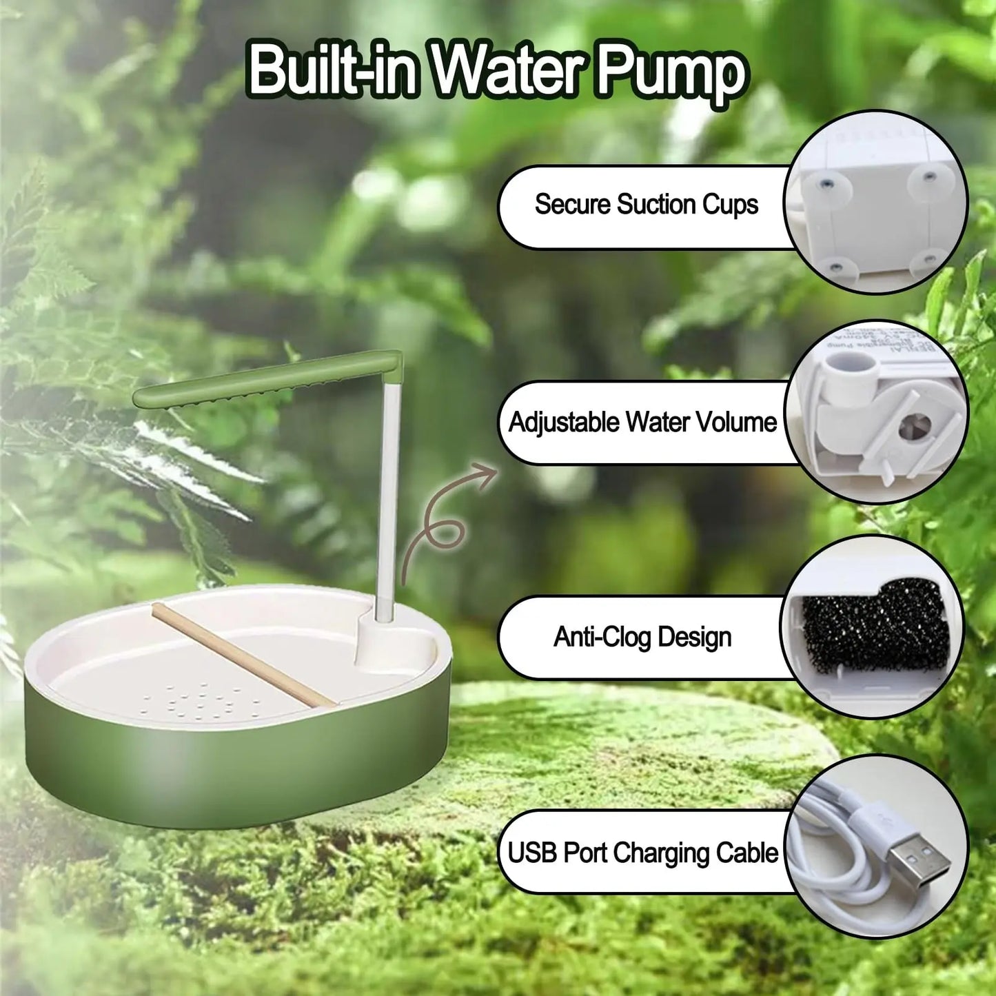 Parrot Shower, Automatic Parakeet Bird Bath with Pump, Large Bird Shower Fountain, Bird Bath for Parakeets, Conures and Other Pet Birds, Grooming, Bird Supplies