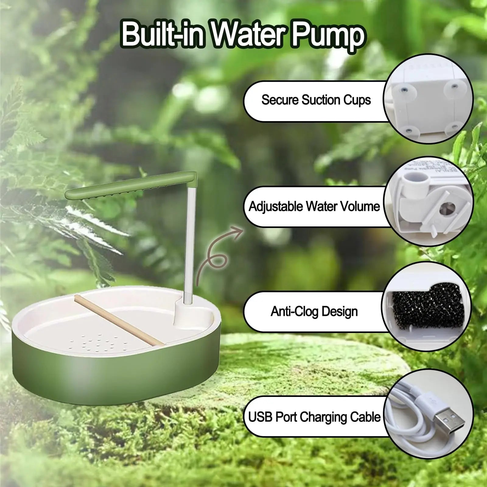 Parrot Shower, Automatic Parakeet Bird Bath with Pump, Large Bird Shower Fountain, Bird Bath for Parakeets, Conures and Other Pet Birds, Grooming, Bird Supplies