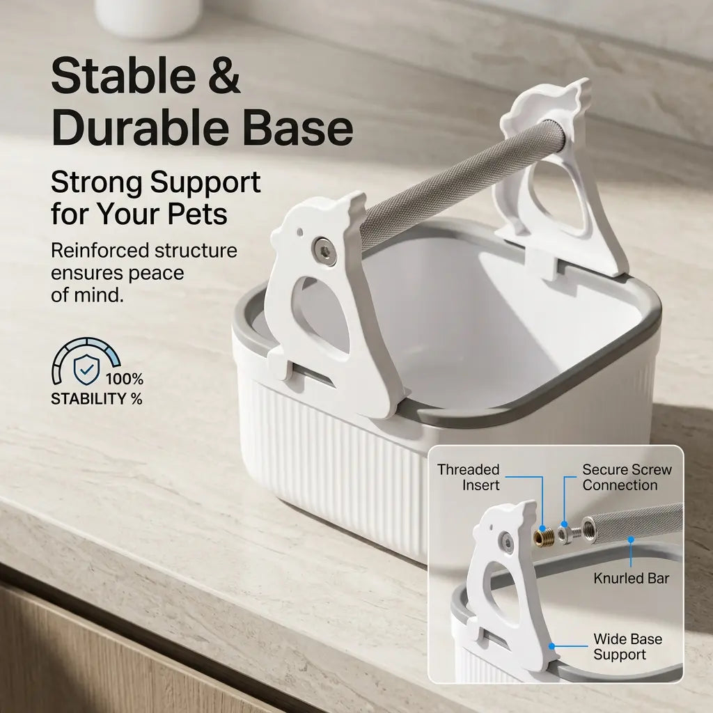 Universal Classic Bird Poop Tray & Stand - Durable Easy-Clean Accessory for Bird Cages, Tabletops Swings, Parakeets' Mess-Free Perches
