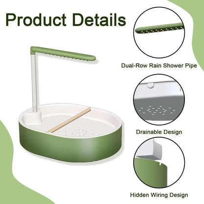 Parrot Shower, Automatic Parakeet Bird Bath with Pump, Large Bird Shower Fountain, Bird Bath for Parakeets, Conures and Other Pet Birds, Grooming, Bird Supplies