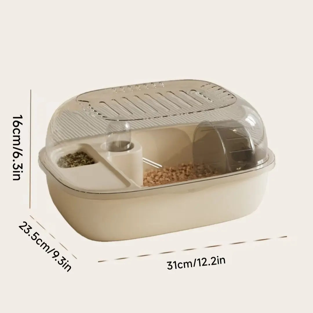 Panoramic Hamster Cage Set, Proper Hamster Cages, Hamster Enclosure, Breathable Design, Includes Running Wheel and Water Bottle, Detachable and Easy to Clean, Hamster Cage Habitat