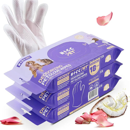【Dealsforyoudays】Hicc PET Disposable Dog Grooming Wipes (20Pcs) - Natural, Hypoallergenic, No-Rinse Mess-Free Grooming Wipes with Fermented Oils for Hair Removal, Sticky Hair Control, Deodorizing, Skin Moisture, Paw Care, Outdoor Use Summerwins