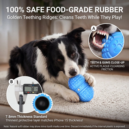 Interactive Automatic Dog Ball Toy – Dual Motors, Voice Recording, Motion Activation, Rope | Rechargeable & Water-Resistant for Small to Medium Dogs