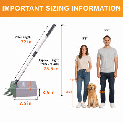 NEATER PETS Lift N' Bag Dog Pooper Scooper 2.0, 22” Pole Version - Scoop-To-Bag Design, One-Handed Operation, Extra-Large Bags, Made in USA