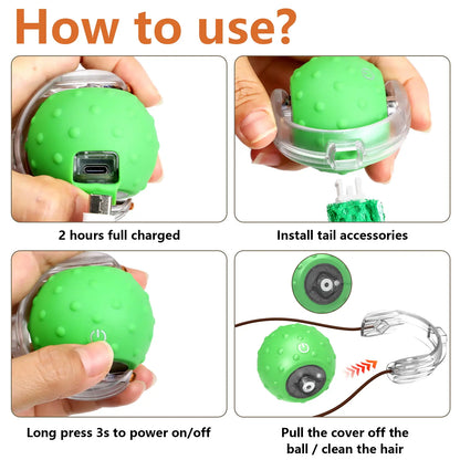 Motorized Interactive Cat Toy - Chirping Sound with Centipede-Style Movement for Indoor Play on Rugs and Carpets