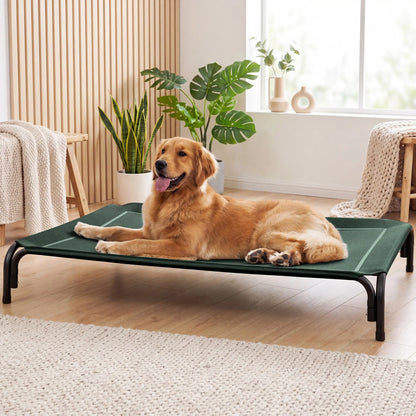 【Dealsforyoudays】 Elevated Dog Bed for Large Dogs, Cooling Pet Cot with Breathable Mesh & Durable Frame, Easy to Clean Raised Pet Mats for Indoor & Outdoor Home Summervibes Petlovers Outdoorfun Summerwins