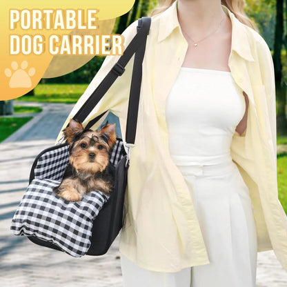 Center Console Pet Booster Seat for Small Dogs and Cats - Portable Carrier with Safety Leash and Non-Slip Base