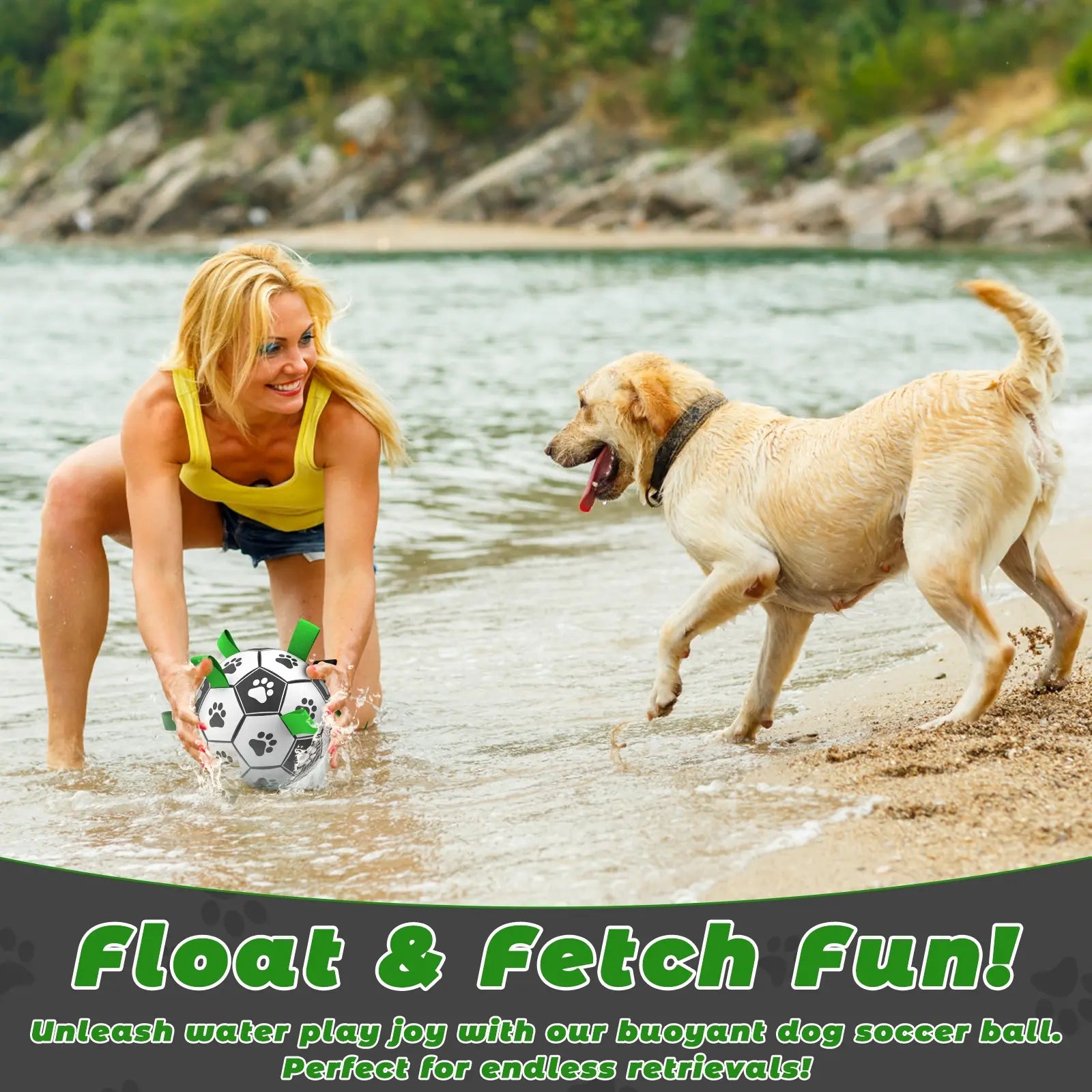 Herding Dog Ball, Durable Soccer Ball with 9 Grab Tabs for Outdoor & Water Play, Perfect Gift for Pets, Interactive Herding Ball #GLOBAL PICKS