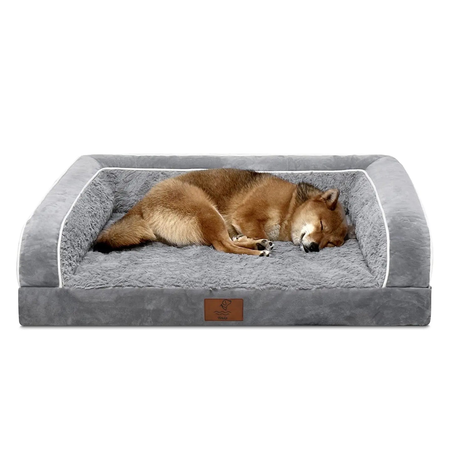 Dog Beds for Large Dogs, Washable Dog Bed Sofa with Removable Cover, Waterproof Dog Bed Couch with Nonslip Bottom, High Bolster Dog Bed, Orthopedic Dog Bed