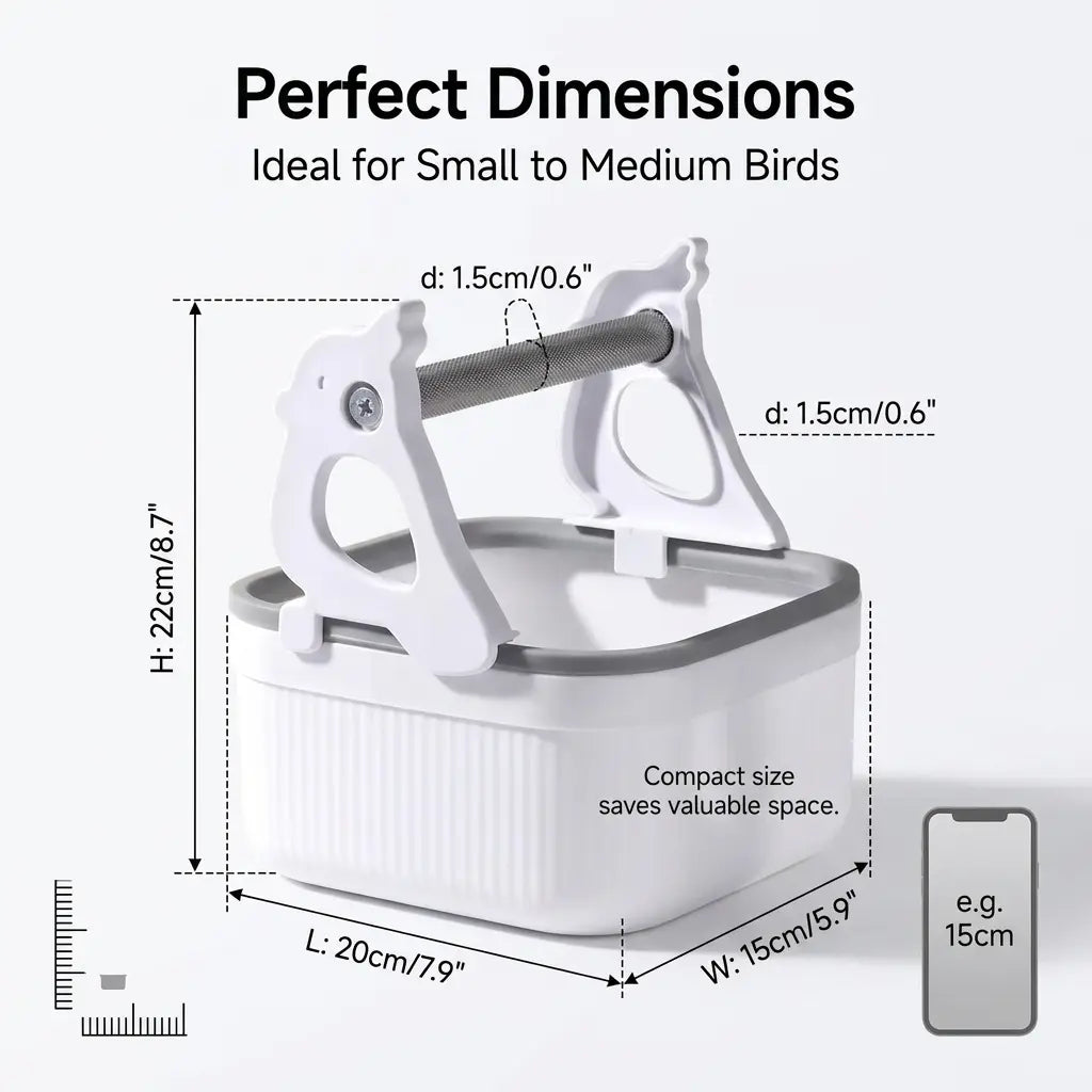 Universal Classic Bird Poop Tray & Stand - Durable Easy-Clean Accessory for Bird Cages, Tabletops Swings, Parakeets' Mess-Free Perches