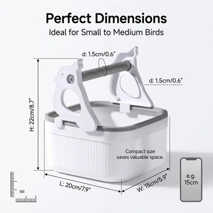 Universal Classic Bird Poop Tray & Stand - Durable Easy-Clean Accessory for Bird Cages, Tabletops Swings, Parakeets' Mess-Free Perches