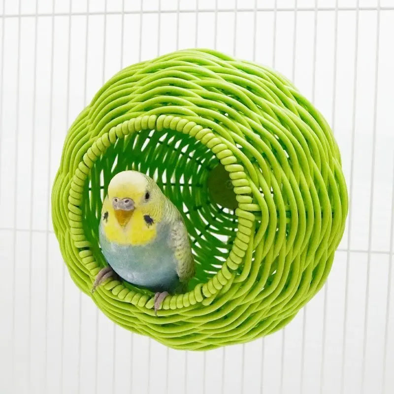 Premium Handcrafted Bird Nest for Cages - Imitation Rattan Parrot Bed and Breeding Box - Breathable, Durable, Bite-Resistant, and Easy to Clean