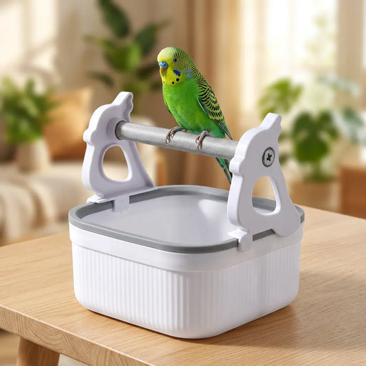 Universal Classic Bird Poop Tray & Stand - Durable Easy-Clean Accessory for Bird Cages, Tabletops Swings, Parakeets' Mess-Free Perches