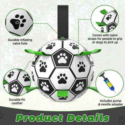 Herding Dog Ball, Durable Soccer Ball with 9 Grab Tabs for Outdoor & Water Play, Perfect Gift for Pets, Interactive Herding Ball #GLOBAL PICKS
