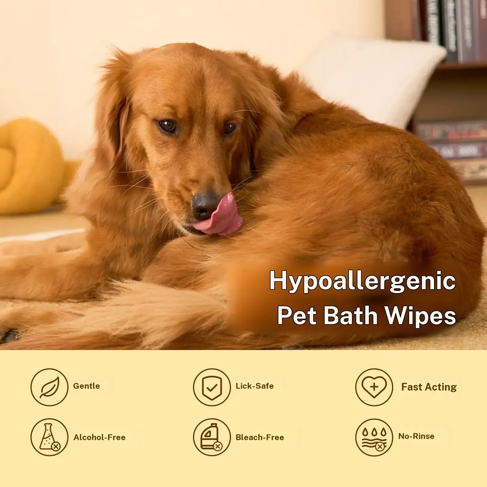 【Dealsforyoudays】Hicc PET Disposable Dog Grooming Wipes (20Pcs) - Natural, Hypoallergenic, No-Rinse Mess-Free Grooming Wipes with Fermented Oils for Hair Removal, Sticky Hair Control, Deodorizing, Skin Moisture, Paw Care, Outdoor Use Summerwins
