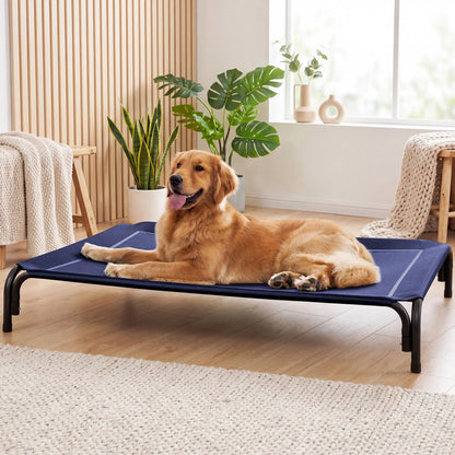 【Dealsforyoudays】 Elevated Dog Bed for Large Dogs, Cooling Pet Cot with Breathable Mesh & Durable Frame, Easy to Clean Raised Pet Mats for Indoor & Outdoor Home Summervibes Petlovers Outdoorfun Summerwins