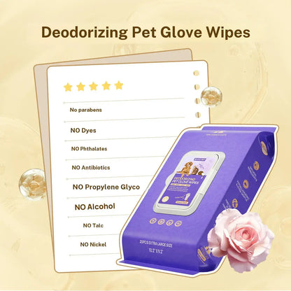 【Dealsforyoudays】Hicc PET Disposable Dog Grooming Wipes (20Pcs) - Natural, Hypoallergenic, No-Rinse Mess-Free Grooming Wipes with Fermented Oils for Hair Removal, Sticky Hair Control, Deodorizing, Skin Moisture, Paw Care, Outdoor Use Summerwins