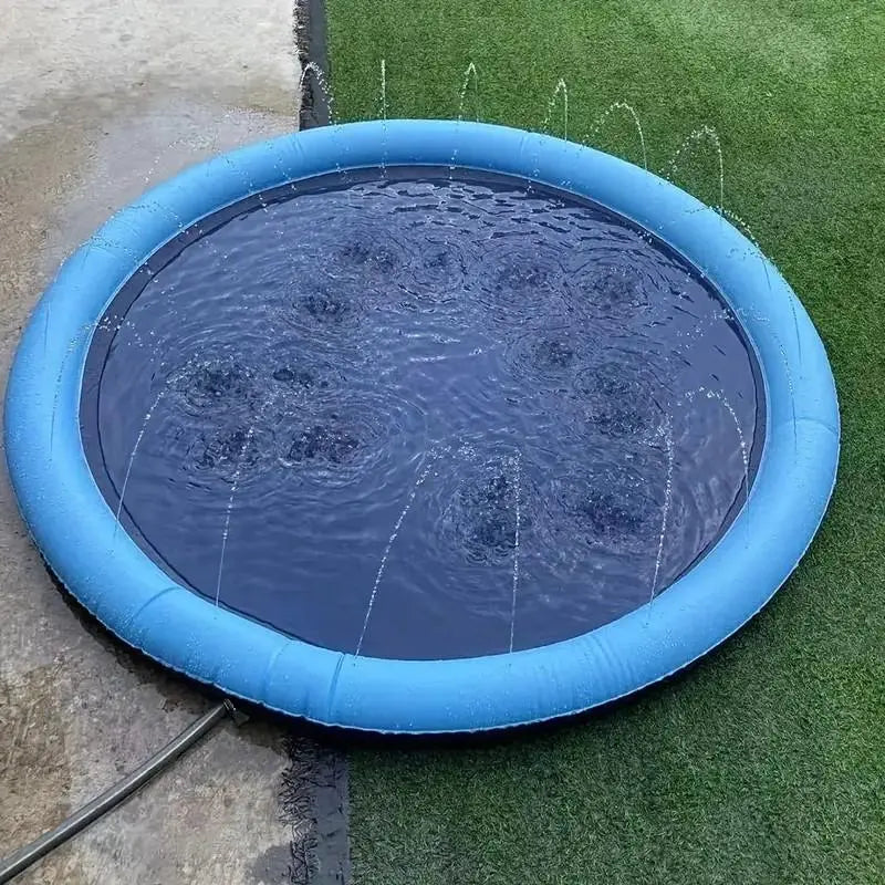 Outdoor Water Sprinkler for Dogs, Portable Non-Slip Universal Pet Play Bathing Sprinkler, Pet Shower Pad for Daily Use, Inflatable Water Soaker #GLOBAL PICKS