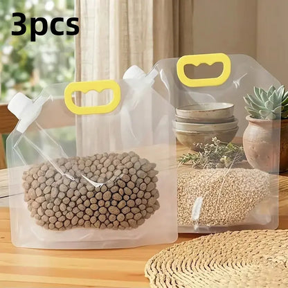 【Summer Sale Deals】5 Pack Reusable Food Sealed Bags. Leak Proof & Moisture Resistant Pet Feeding Containers for Dog and Cat. Eco-Friendly Liquid Safe Storage Pouches to Prevent Spillage. Perfect for Kibble and Treats.
