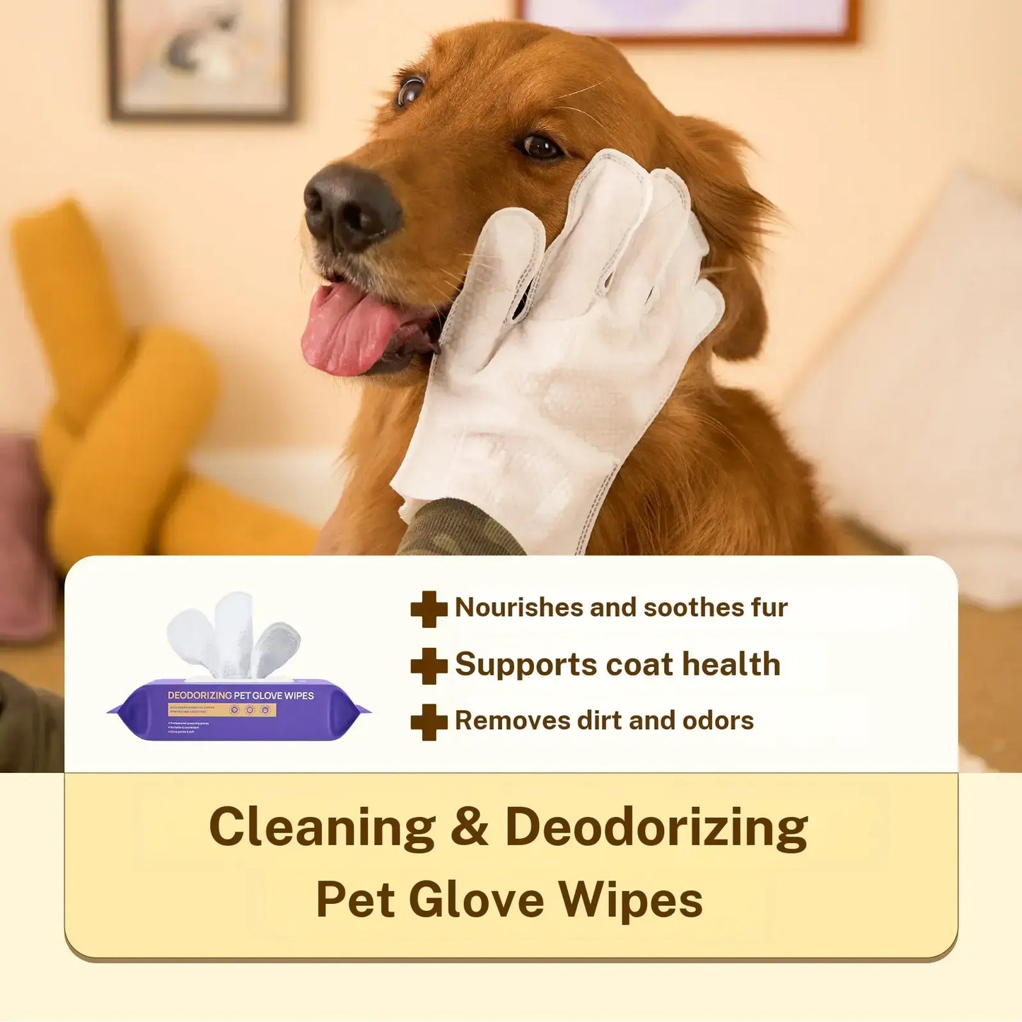 【Dealsforyoudays】Hicc PET Disposable Dog Grooming Wipes (20Pcs) - Natural, Hypoallergenic, No-Rinse Mess-Free Grooming Wipes with Fermented Oils for Hair Removal, Sticky Hair Control, Deodorizing, Skin Moisture, Paw Care, Outdoor Use Summerwins